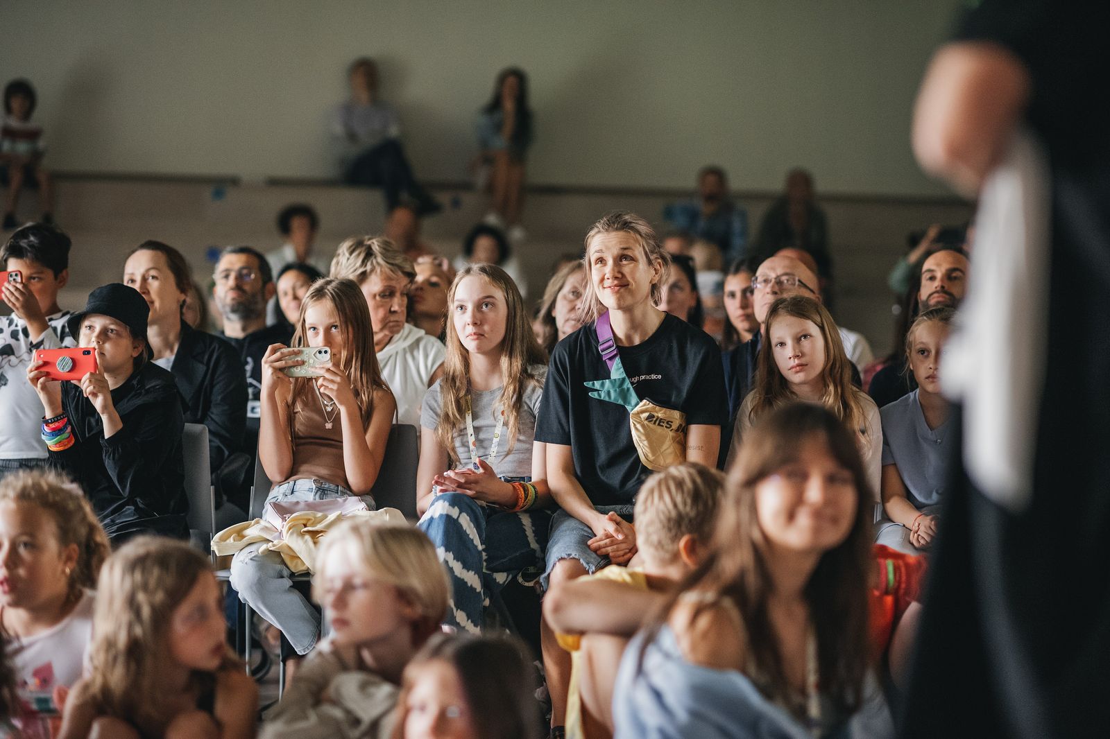 Parents and campers at an Exupery Camp showcase