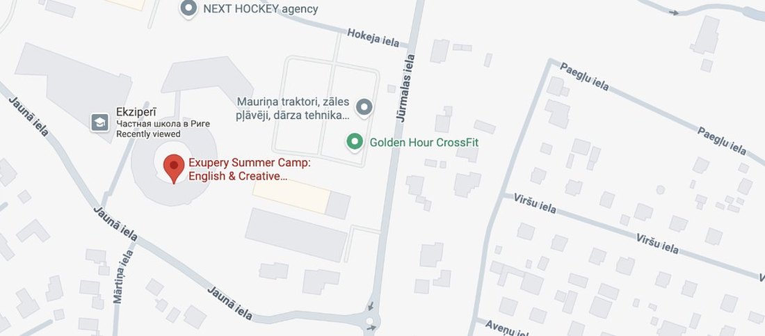 Map showing EIS Campus in Piņķi, Riga